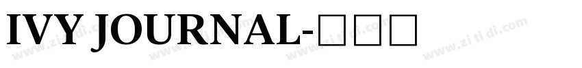 IVY JOURNAL字体转换